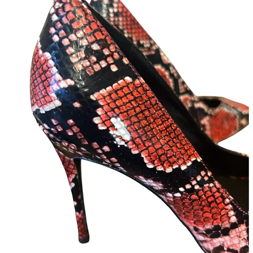 Jeffrey Campbell Red Snakeskin Heels